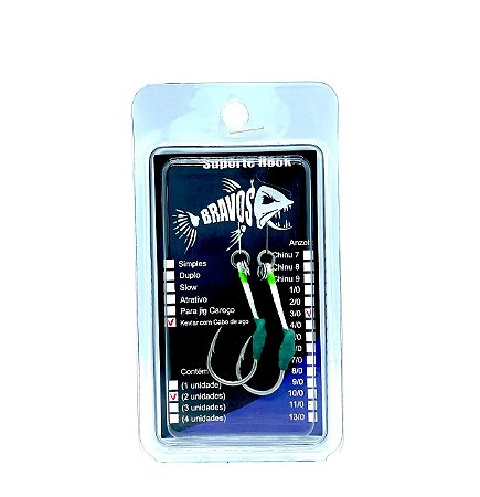 Suporte Hook 3/0 (Kevlar com cabo de Aço ) (2 uni)
