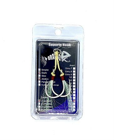 Suporte Hook 9/0 Duplo com Flash Atrativo Glow