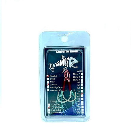 Suporte Hook 5/0 Simples com Flash Atrativo Glow (2 unidades)