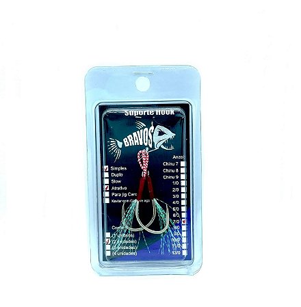 Suporte Hook 7/0 Simples com Flash Atrativo Glow (2 unidades)