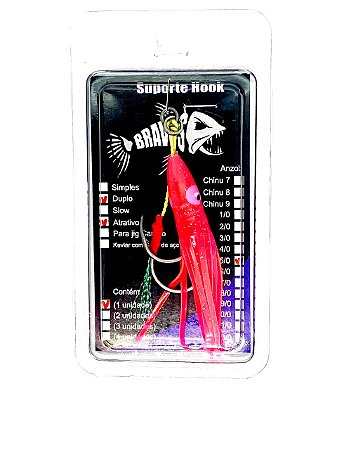 Suporte Hook 5/0 (Duplo) com Flash Atrativo e Lula atrativa