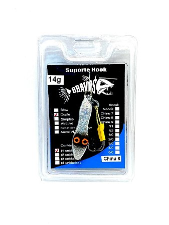 Jig 14g Sapinho com Suporte Hook Chinu 6