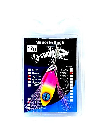 Jig 17g  Suporte Hook Chinu 7 com Flash Atrativo