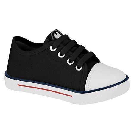 TENIS CASUAL MOLEKINHO INFANTIL PRETO BRANCO