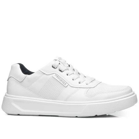 SAPATENIS PEGADA MASCULINO EM COURO BRANCO