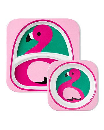 Conjunto de Pratos Zoo Flamingo - Skip Hop