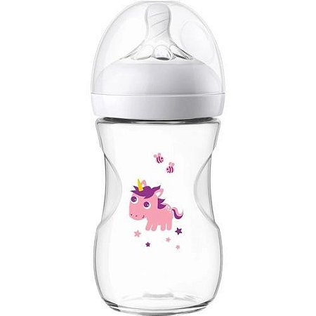 Mamadeira Pétala Anti-Cólica 260ml 1m+ Unicórnio - Philips Avent