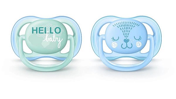 Chupeta Ultra Air Dupla Decorada Menino - 0 a 6 meses - Philips Avent