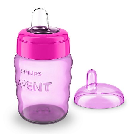 Copo Easy Sip Com Bico de Silicone Rosa 260 ml - Philips Avent