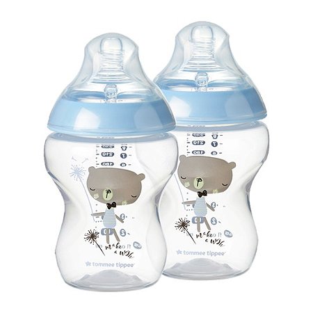 Kit Mamadeira Closer to Nature - 2 Unidades 260 ml Azul - Tommee Tippee