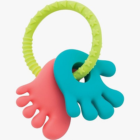 Mordedor de Silicone Mãozinha e Pezinho - Rosa - Buba