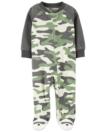 Pijama com pezinho Exército - 3m (1 a 3 meses) - Carter's