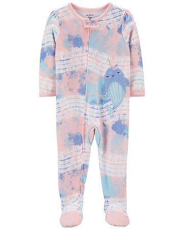 Pijama com pezinho Tie-Dye Rosa/Azul - 3T (3 a 4 anos) - Carter's