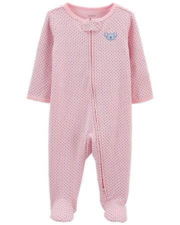 Pijama com pezinho Rosinha Coala - 9m (6 a 9 meses) - Carter's