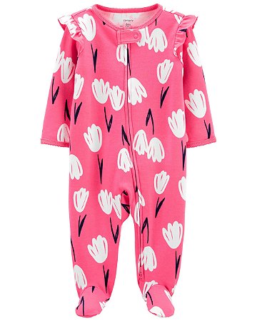 Pijama com pezinho Floral Rosa - RN - Carter's