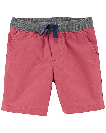 Bermuda Vermelha Cos Cinza - 12m (9 a 12 meses) - Carter's