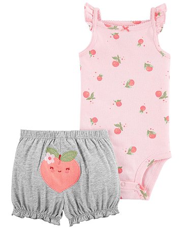 Conjunto 2 Peças Cereja Rosinha - 3m (1 a 3 meses) - Carter's