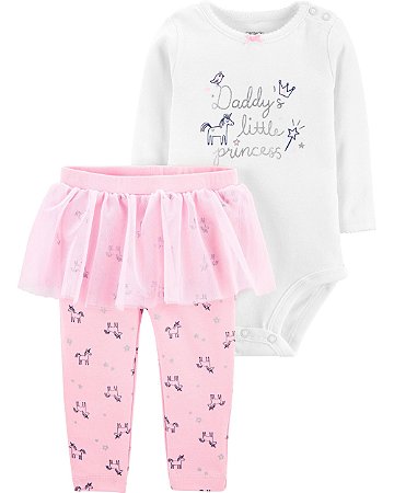 Conjunto 2 Peças Tule Saia Rosa - 24m (18 a 24 meses) - Carter's