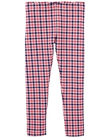 Calça Legging Xadrez Rosa - 2T (2 a 3 anos) - OshKosh
