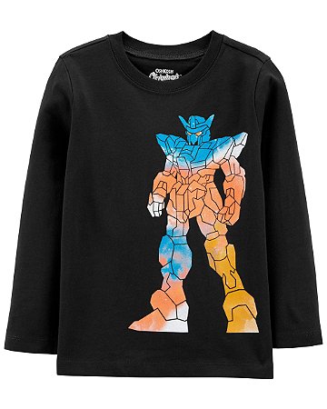 Camiseta Robô Preta - 3T (3 a 4 anos) - Carter's