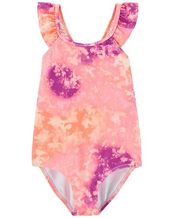 Maiô Tie Dye Rosa/Roxo - 3m (1 a 3 meses) - Carter's