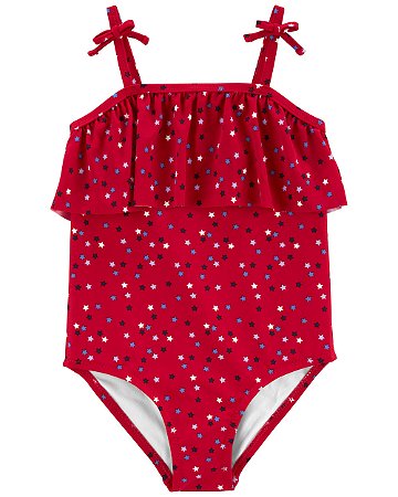 Maiô Vermelho Estrelas - 24m (18 a 24 meses) - Carter's