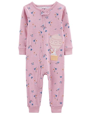 Pijama sem pezinho Balão Rosinha - 3T (3 a 4 anos) - Carter's