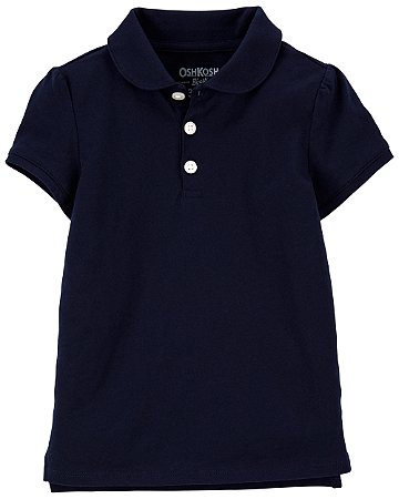 Camisa Polo Feminina Azul Marinho - 2T (2 a 3 anos) - Carter's