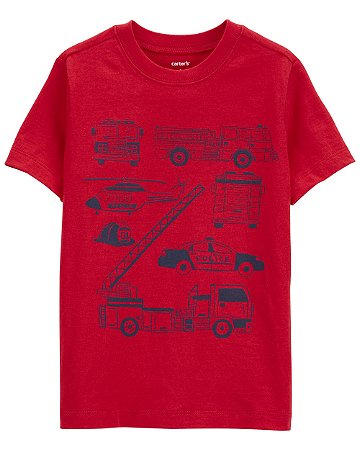Camiseta Vermelha Police - 2T (2 a 3 anos) - Carter's