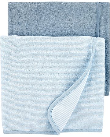 2 Toalhas Tons de Azul - Carter's