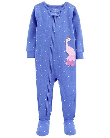 Pijama com pezinho Avestruz Rosa - 3T (3 a 4 anos) - Carter's