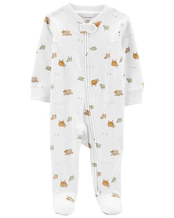 Pijama com pezinho Branco Ovelinha - RN - Carter's