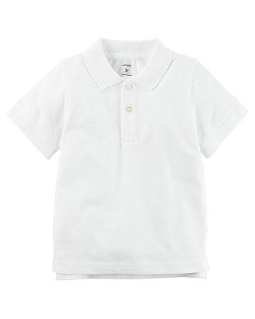 Camiseta Masculina Polo Branca - 2T (2 a 3 anos) - Carter's