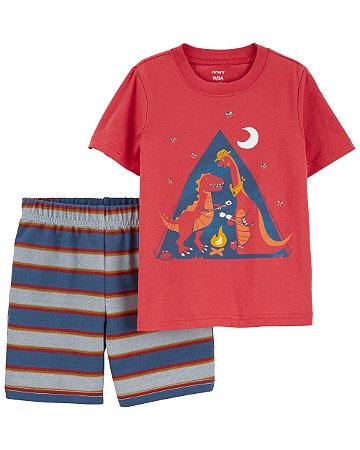 Conjunto 2 Peças Dino Lua Vermelho - 6m (3 a 6 meses) - Carter's