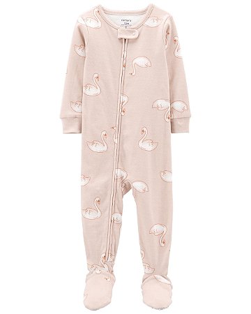 Pijama com pezinho Cisne Rosinha - 12m (9 a 12 meses) - Carter's