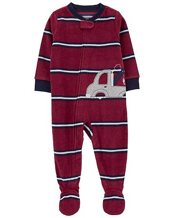 Pijama com pezinho Vinho Caminhão - 3T (3 a 4 anos) - Carter's