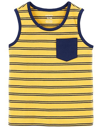 Camiseta Regata Listrada Amarela - 3T (3 a 4 anos) - Carter's