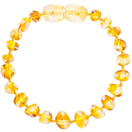 Pulseira de Âmbar Mel 14 cm - Âmbar Baby Care