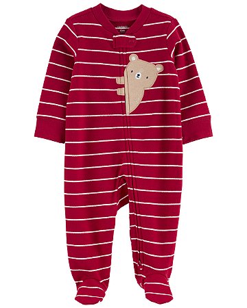 Pijama com pezinho Vinho Ursinho - RN - Carter's
