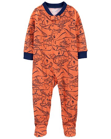 Pijama com pezinho Naval Coral - 2T (2 a 3 anos) - Carter's