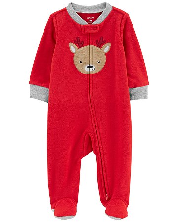 Pijama com pezinho Rena Vermelho - RN - Carter's