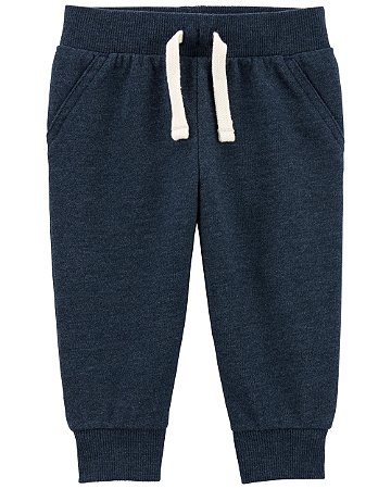 Calça Moletom Jogger Azul Marinho - 3m (1 a 3 meses) - Carter's