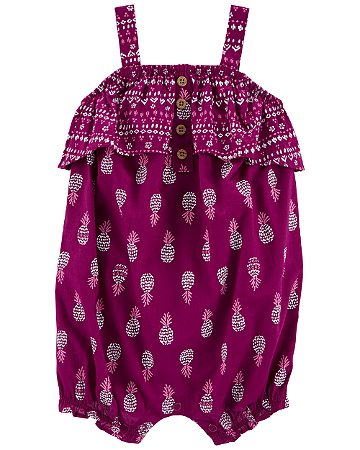 Romper Vinho Abacaxi - RN - Carter's