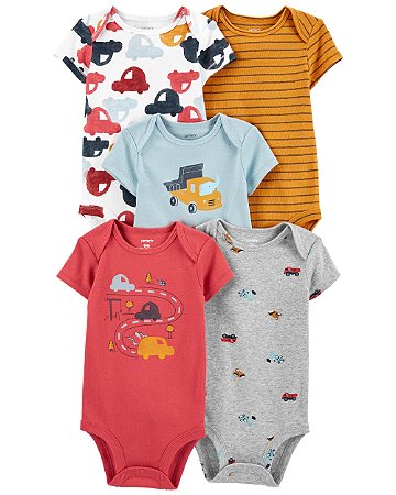 Kit Body 5 Peças Carros - 3m (1 a 3 meses) - Carter's