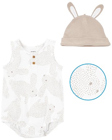 Body Coelhinho com Touca - 18m (12 a 18 meses) - Carter's