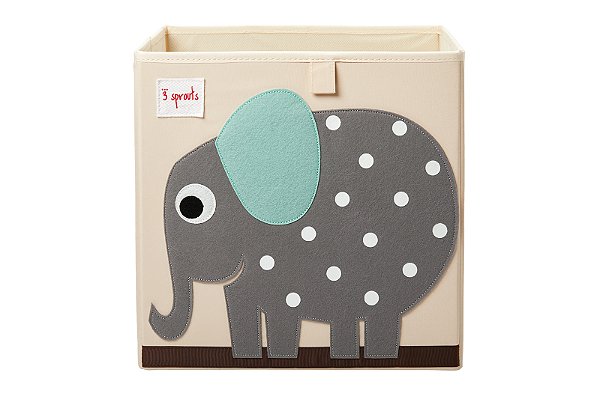 Cesto Organizador Quadrado Elefante - 3 Sprouts