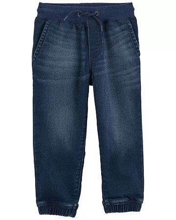 Calça Jeans Jogger cós Azul - 18m (12 a 18 meses) - Carter's