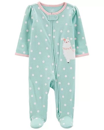 Pijama com pezinho Poa Lhama - 6m (3 a 6 meses) - Carter's