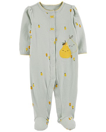 Pijama com pezinho Pera Amarela - 6m (3 a 6 meses) - Carter's