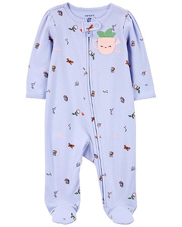 Pijama com pezinho Jarinho de Planta - 6m (3 a 6 meses) - Carter's